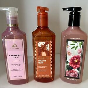 Bath & Body Works Hand Soap Set - Pink, Orange, Red (all 3 for $12)